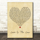 Seahorses Love Is The Law Vintage Heart Decorative Wall Art Gift Song Lyric Print