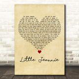 Elton John Little Jeannie Vintage Heart Decorative Wall Art Gift Song Lyric Print