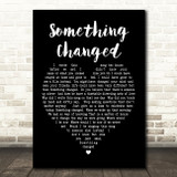 Pulp Something Changed Black Heart Song Lyric Quote Print