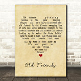 Willie Nelson Old Friends Vintage Heart Decorative Wall Art Gift Song Lyric Print