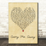John Mayer Carry Me Away Vintage Heart Decorative Wall Art Gift Song Lyric Print