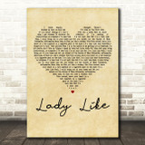 Ingrid Andress Lady Like Vintage Heart Decorative Wall Art Gift Song Lyric Print