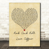 Prince Rock And Roll Love Affair Vintage Heart Decorative Gift Song Lyric Print