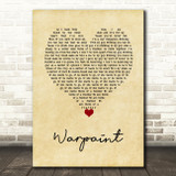 Billie Holiday Warpaint Vintage Heart Decorative Wall Art Gift Song Lyric Print