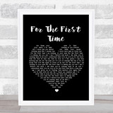 Rod Stewart For The First Time Black Heart Song Lyric Quote Print