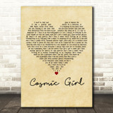 Jamiroquai Cosmic Girl Vintage Heart Decorative Wall Art Gift Song Lyric Print