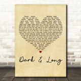 Underworld Dark & Long Vintage Heart Decorative Wall Art Gift Song Lyric Print