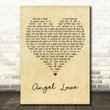 Eric Abrams Angel Love Vintage Heart Decorative Wall Art Gift Song Lyric Print