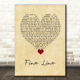 Harry Styles Fine Line Vintage Heart Decorative Wall Art Gift Song Lyric Print