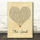 Hope Mountain The Seed Vintage Heart Decorative Wall Art Gift Song Lyric Print