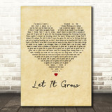 Beth Hart Let It Grow Vintage Heart Decorative Wall Art Gift Song Lyric Print
