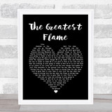 Runrig The Greatest Flame Black Heart Song Lyric Quote Print