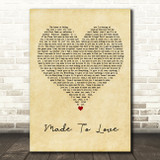 TobyMac Made To Love Vintage Heart Decorative Wall Art Gift Song Lyric Print