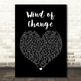 Scorpions Wind of Change Black Heart Song Lyric Quote Print