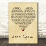 Dua Lipa Love Again Vintage Heart Decorative Wall Art Gift Song Lyric Print
