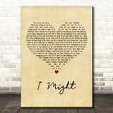 Tom Grennan I Might Vintage Heart Decorative Wall Art Gift Song Lyric Print