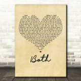 Ingrid Andress Both Vintage Heart Decorative Wall Art Gift Song Lyric Print
