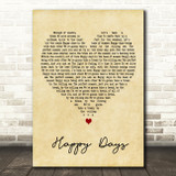 Squeeze Happy Days Vintage Heart Decorative Wall Art Gift Song Lyric Print