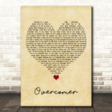Mandisa Overcomer Vintage Heart Decorative Wall Art Gift Song Lyric Print