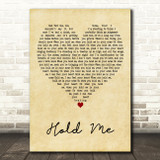 Tom Odell Hold Me Vintage Heart Decorative Wall Art Gift Song Lyric Print