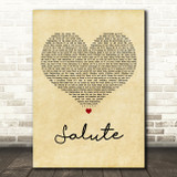 Little Mix Salute Vintage Heart Decorative Wall Art Gift Song Lyric Print