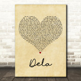 Johnny Clegg Dela Vintage Heart Decorative Wall Art Gift Song Lyric Print