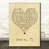 Reik Creo en Ti Vintage Heart Decorative Wall Art Gift Song Lyric Print