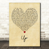 Sing Street Up Vintage Heart Decorative Wall Art Gift Song Lyric Print