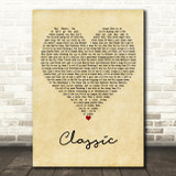 MKTO Classic Vintage Heart Decorative Wall Art Gift Song Lyric Print