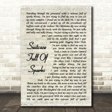 Gregory Alan Isakov Suitcase Full Of Sparks Vintage Script Decorative Wall Art Gift Song Lyric Print