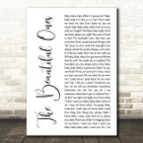 Prince And The Revolution The Beautiful Ones White Script Decorative Wall Art Gift Song Lyric Print