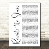 Zac Efron, Zendaya - GREATEST SHOWMAN Rewrite the Stars White Script Wall Art Gift Song Lyric Print