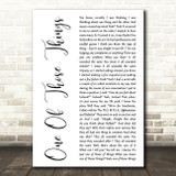 Dexys Midnight Runners One Of Those Things White Script Decorative Wall Art Gift Song Lyric Print