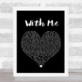 Sum 41 With Me Black Heart Song Lyric Quote Print