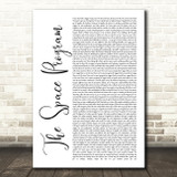 A Tribe Called Quest The Space Program White Script Decorative Wall Art Gift Song Lyric Print