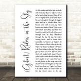 The Outlaws (Ghost) Riders in the Sky White Script Decorative Wall Art Gift Song Lyric Print