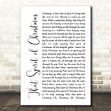 Ray Charles That Spirit of Christmas White Script Decorative Wall Art Gift Song Lyric Print