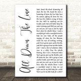 The Rolling Stones All Down The Line White Script Decorative Wall Art Gift Song Lyric Print