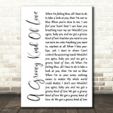 Phil Collins A Groovy Kind Of Love White Script Decorative Wall Art Gift Song Lyric Print