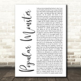Falling In Reverse Popular Monster White Script Decorative Wall Art Gift Song Lyric Print