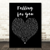 The 1975 Fallingforyou Black Heart Song Lyric Quote Print