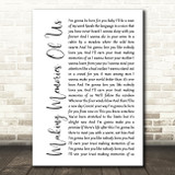 Keith Urban Making Memories Of Us White Script Decorative Wall Art Gift Song Lyric Print