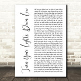 Lauryn Hill Bob Marley Turn Your Lights Down Low White Script Wall Art Song Lyric Print