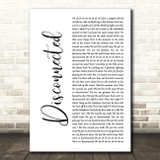 5 Seconds Of Summer Disconnected White Script Decorative Wall Art Gift Song Lyric Print
