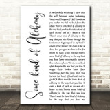 Emberhoney Some kind of Alchemy White Script Decorative Wall Art Gift Song Lyric Print