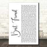 5 Seconds Of Summer Best Friend White Script Decorative Wall Art Gift Song Lyric Print