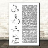Christine and the Queens People, Ive Been Sad White Script Wall Art Song Lyric Print