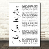 Kylie Minogue The Loco-Motion White Script Decorative Wall Art Gift Song Lyric Print
