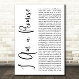Bill Gaither I Am a Promise White Script Decorative Wall Art Gift Song Lyric Print