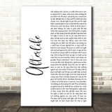 Avenged Sevenfold Afterlife White Script Decorative Wall Art Gift Song Lyric Print